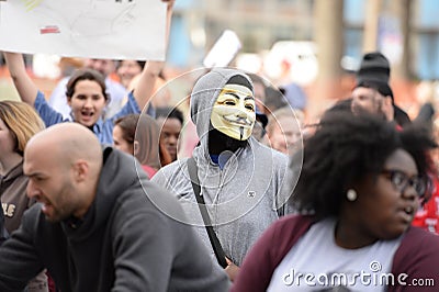 Trump Protesters in Saint Louis Editorial Stock Photo